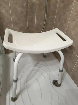 Banqueta de ducha blanca