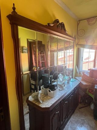 Mueble recibidor mármol y madera