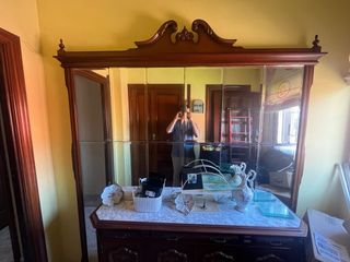 Mueble recibidor mármol y madera