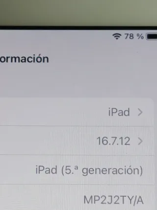 iPad 5ª Gen 128GB WiFi NO NEGOCIABLE