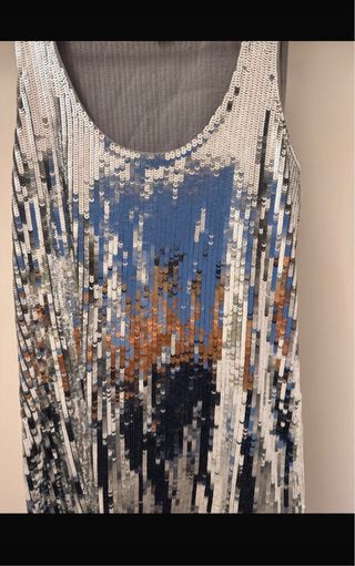 Canotta Michael Kors paillettes argento