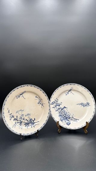 2 Piatti Terre de Fer Carmen Blu Vintage