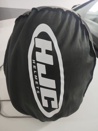 Casco Moto HJC Negro y Gris Camuflaje