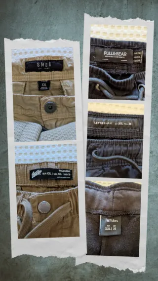 Lote 5 bermudas cargo hombre XXL