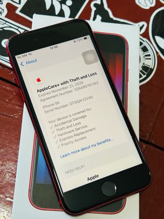 iPhone SE 3ª Gen 2022 Rosso - Applecare+