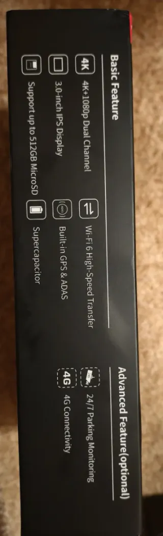 DDPAI Dashcam con accesorios.