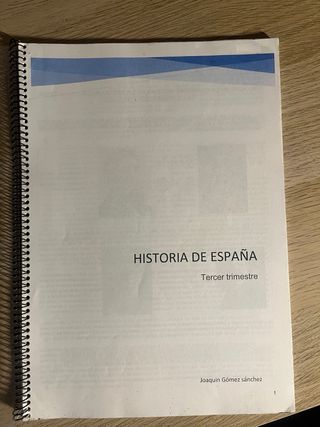 Apuntes Historia de España para 2 de bachillerato