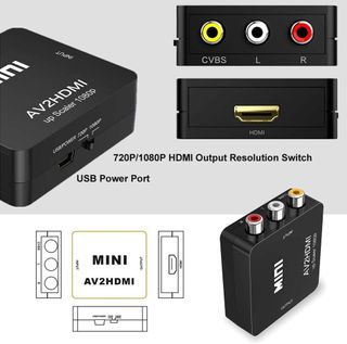Convertidor AV a HDMI Mini