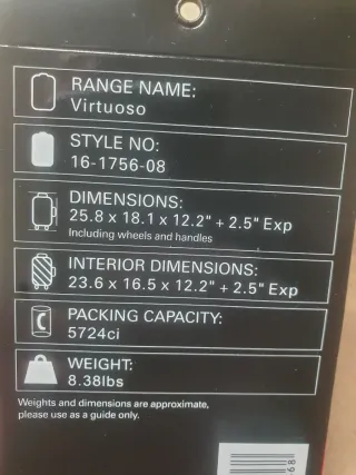 Maleta de viaje con diseño de etiquetas