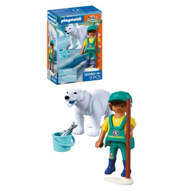 PLAYMOBIL CUIDADOR Y OSO POLAR 72090