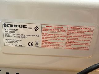 Microondas Taurus Blanco
