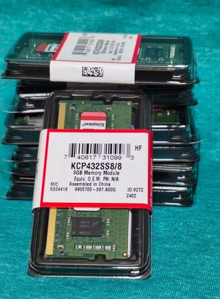 4 X Memoria Ram Kingston KCP432SS8/ 8 GB NUEVAS