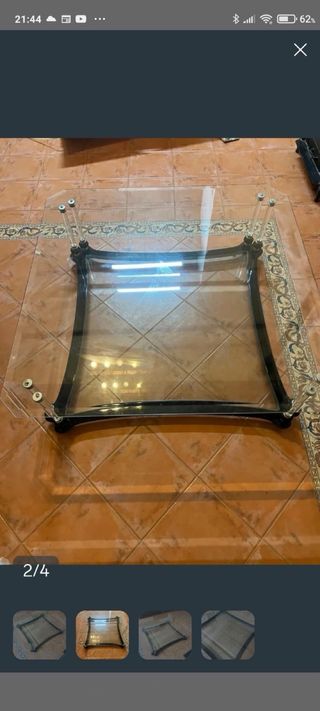 Mesa de cristal baja de salón comedor grande!