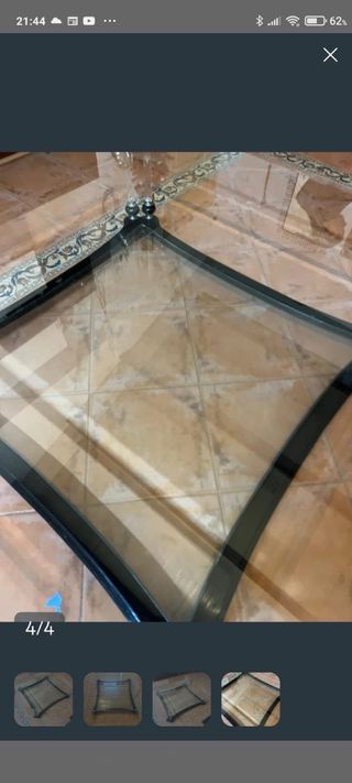 Mesa de cristal baja de salón comedor grande!