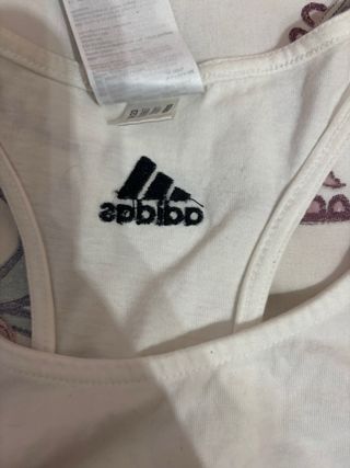 Camiseta sin mangas Adidas blanca