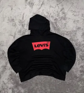 Sudadera Hoddie Vintage Retro Y2K LEVIS negro XL