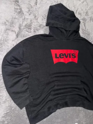 Sudadera Hoddie Vintage Retro Y2K LEVIS negro XL
