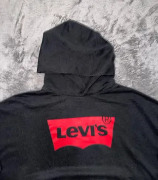 Sudadera Hoddie Vintage Retro Y2K LEVIS negro XL