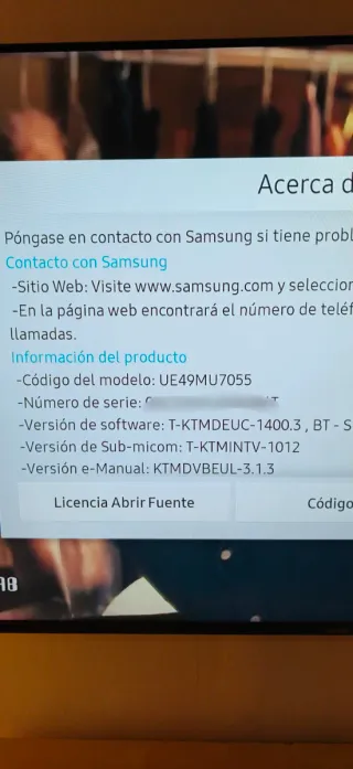 Smart TV Samsung 49 Negra