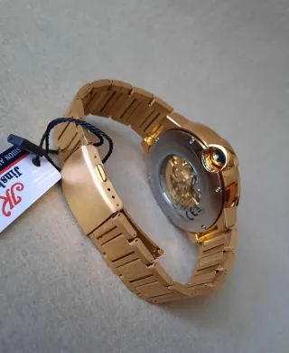 Orologio automatico uomo Jinshen scheletrato oro