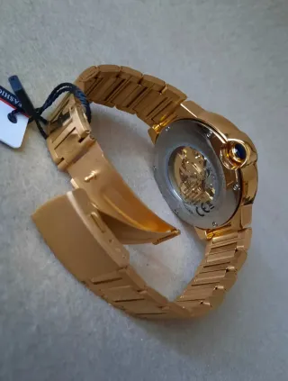 Orologio automatico uomo Jinshen scheletrato oro