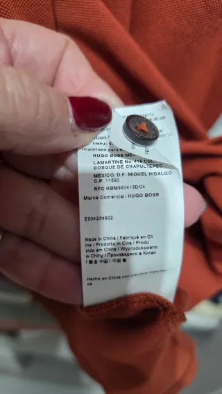 Polo BOSS naranja hombre