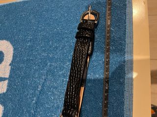 Cinturón Massimo Dutti Piel Negro Cocodrilo