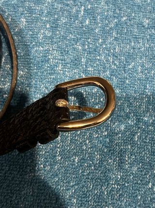 Cinturón Massimo Dutti Piel Negro Cocodrilo