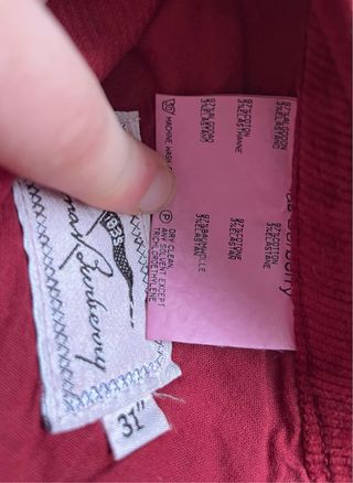 Pantalones pana Thomas Burberry burdeos