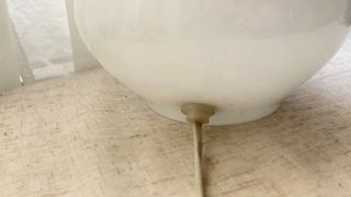 Lámpara opalina blanca firma HABITAT años 80