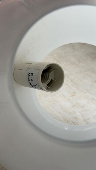 Lámpara opalina blanca firma HABITAT años 80