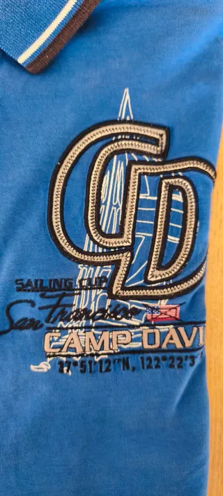 Polo uomo Camp David taglia M blu cotone -Usata
