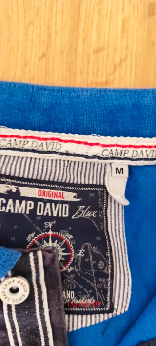 Polo uomo Camp David taglia M blu cotone -Usata