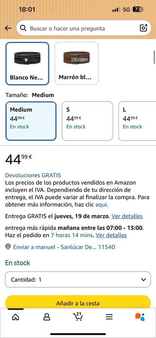 Cinturón gimnasio RDX