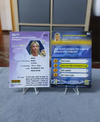 2 Cromos Fútbol Real Madrid GUTI