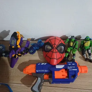Lote Juguetes: Spiderman, Tortugas Ninja, Coche