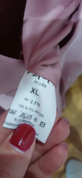 Vestido rosa espalda manga francesa