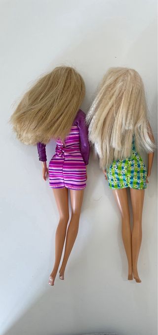Barbie Muñecas Vestidos Rayas y Flores