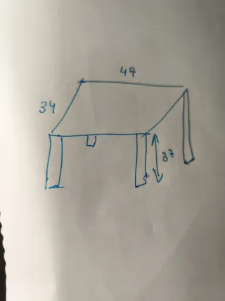 Reposapiés tapizado tela y madera