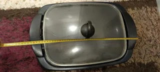 Plancha eléctrica con tapa de cristal