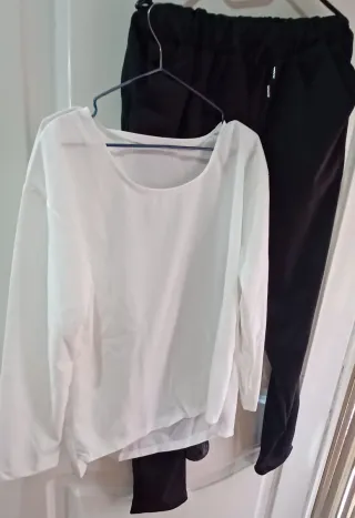 CHANDAL FINO O PIJAMA MUJER NEGRO