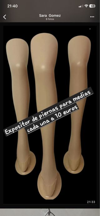 3 expositores de pierna para medias