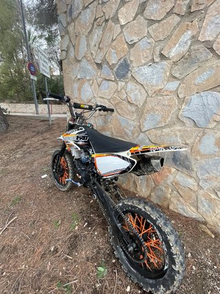 Pitbike 125cc XXL Motocross Naranja/Blanco