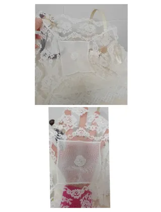 Vestido novia antiguo+Figura Tarta+cesta y pañuelo