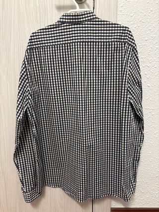 Camisa H&M cuadros grises y negros