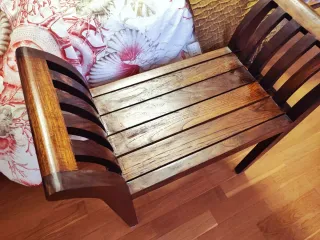 Banco rústico colonial de madera