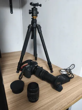 Cámara Canon EOS 80D + Objetivos + Trípode