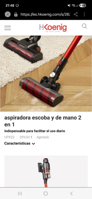 Aspiradora Hkoenig UPX22 2 en 1