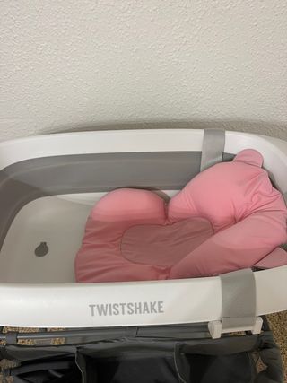 Bañera plegable bebé Twistshake con patas soporte