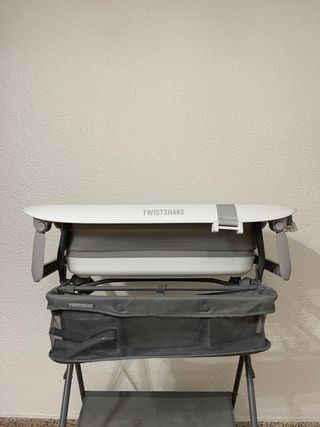 Bañera plegable bebé Twistshake con patas soporte